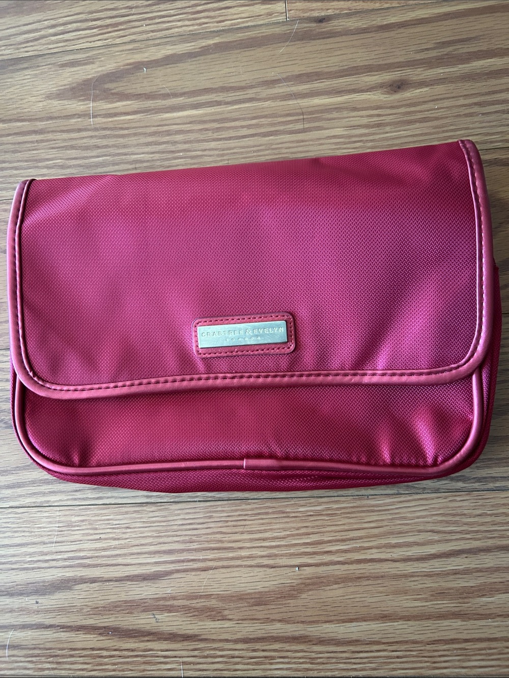 Crabtree & Evelyn London Burgundy Cosmetic Pouch